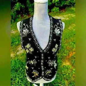 Vintage Yarnworks sweater. Beaded and sequined. Gorgeous! Size L. Hand knitted